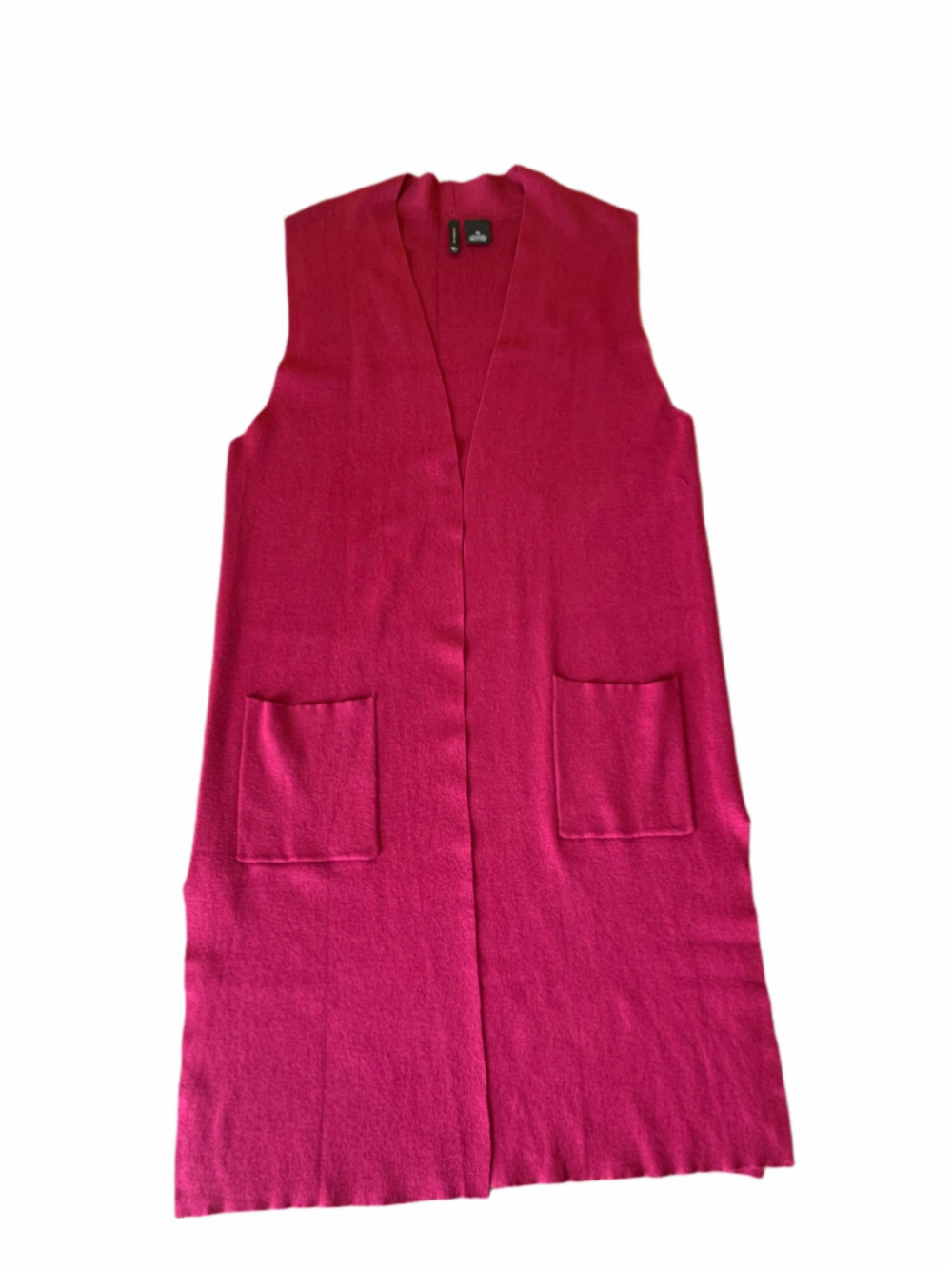 Women's New Directions Sleeveless Cardigan Vest Pink XL